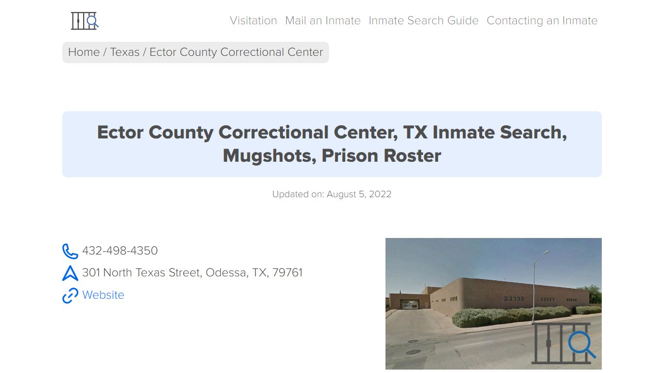 Ector County Correctional Center, TX Inmate Search ...